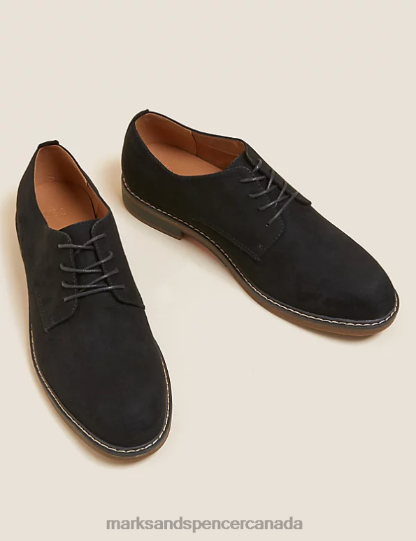 Marks and Spencer near me - Men Black Footwear Marks & Spencer Faux Suede Derby Shoes 20VTD7495