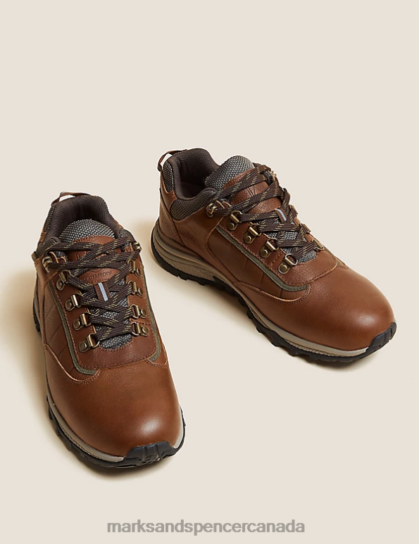 Marks and Spencer near me - Men Brown Footwear Marks & Spencer Leather Waterproof Walking Shoes 20VTD6693
