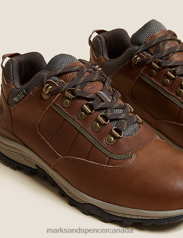 Marks and Spencer near me - Men Brown Footwear Marks & Spencer Leather Waterproof Walking Shoes 20VTD6693