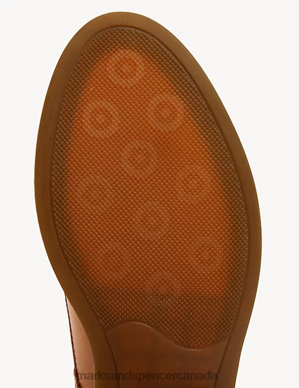 Marks and Spencer sale - Men Chestnut Footwear Marks & Spencer Wide Fit Leather Brogues 20VTD5388