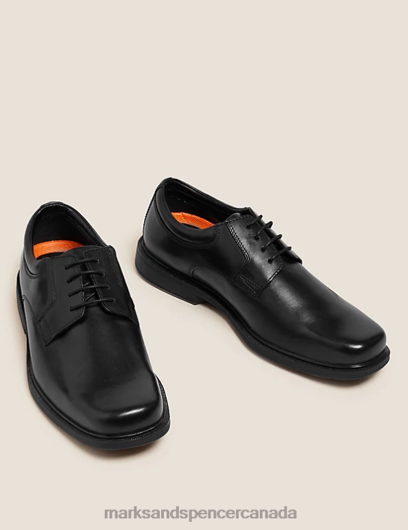 Marks and Spencer near me - Men Black Footwear Marks & Spencer Wide Fit Airflex Leather Shoes 20VTD7024