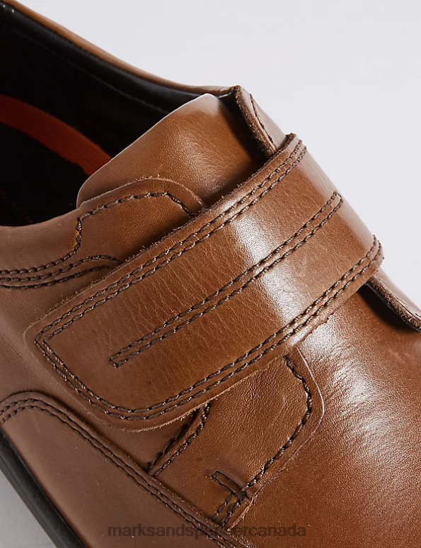 Men Tan Footwear Marks & Spencer Wide Fit Airflex Leather Shoes 20VTD7468 - Marks and Spencer outlet