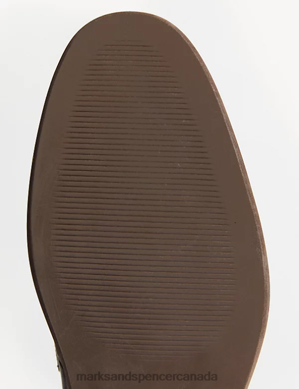 Men Brown Footwear Marks & Spencer Leather Slip-On Loafers 20VTD5568 - Marks and Spencer online