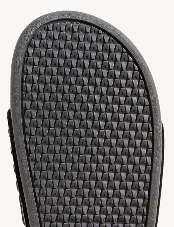 Men Black Mix Footwear Marks & Spencer Airflex Striped Sliders 20VTD5424 - Marks and Spencer online