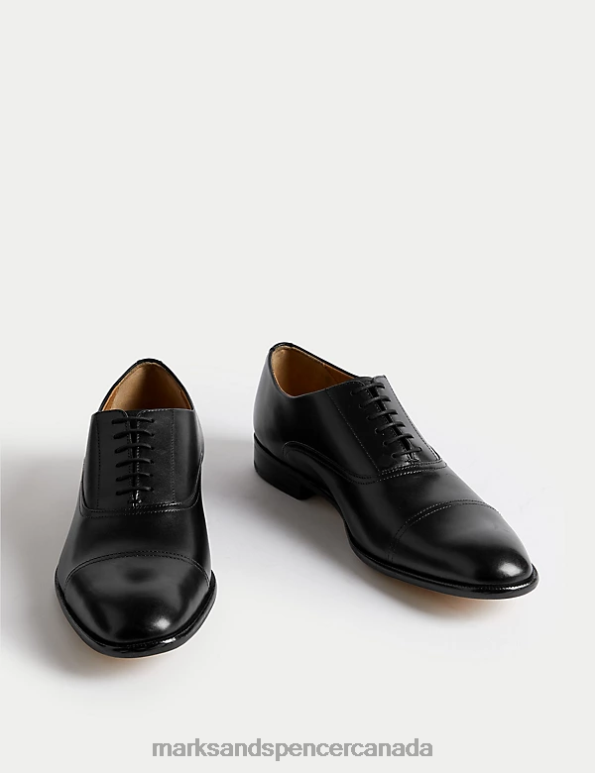 Marks and Spencer near me - Men Black Footwear Marks & Spencer Leather Oxford Shoes 20VTD6512