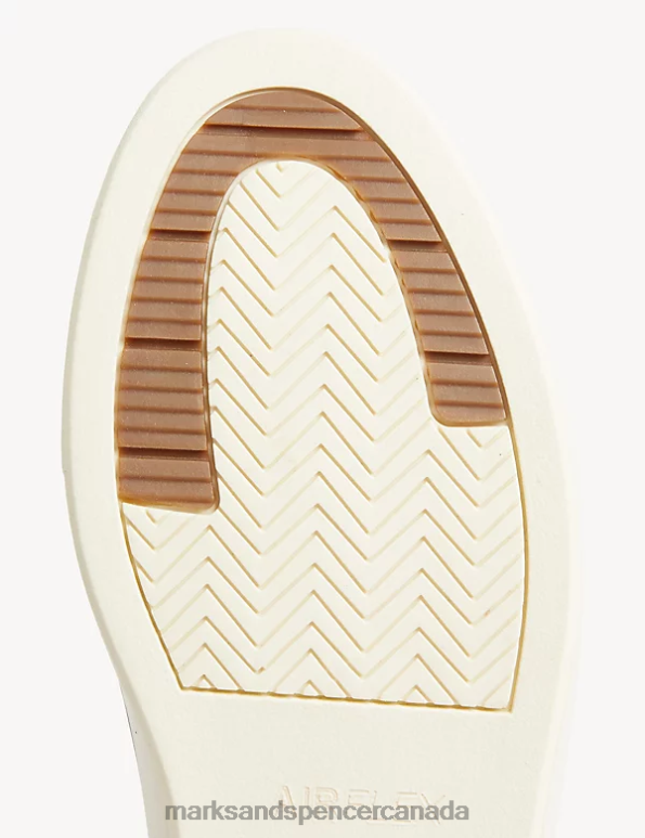 Men Dark Brown Footwear Marks & Spencer Airflex Leather Lace Up Trainers 20VTD5290 - Marks and Spencer outlet