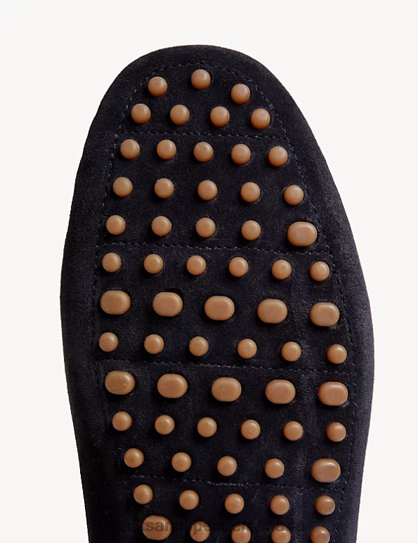 Men Navy Footwear Marks & Spencer Leather and Suede Slip on Driving Shoes 20VTD6008 - Marks and Spencer online