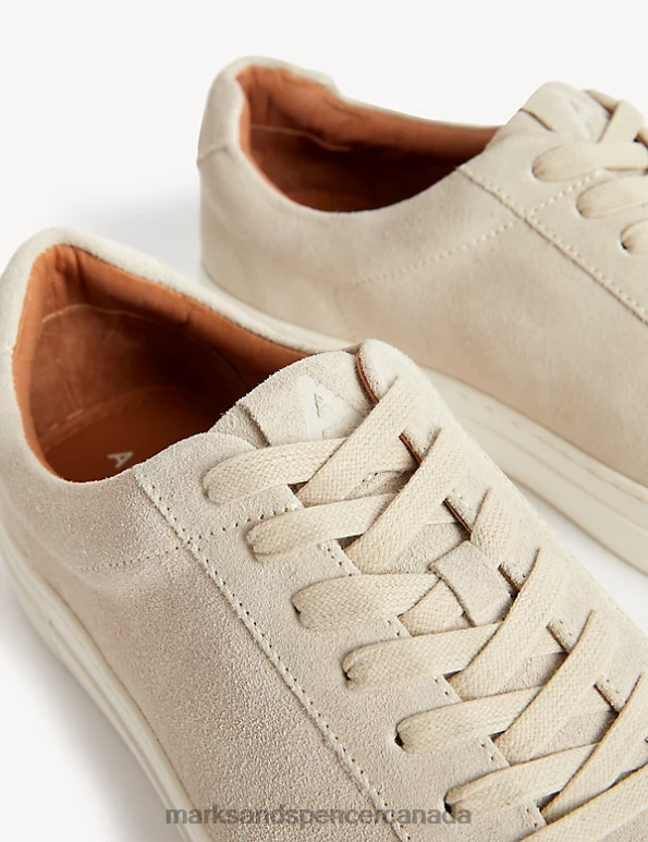 Men Stone Footwear Marks & Spencer Suede Lace Up Trainers 20VTD6096 - Marks and Spencer Canada locations