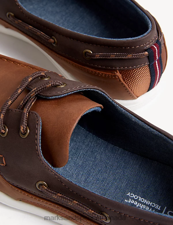 Men Tan Footwear Marks & Spencer Lace Up Deck Shoes 20VTD6811 - Marks and Spencer Canada locations