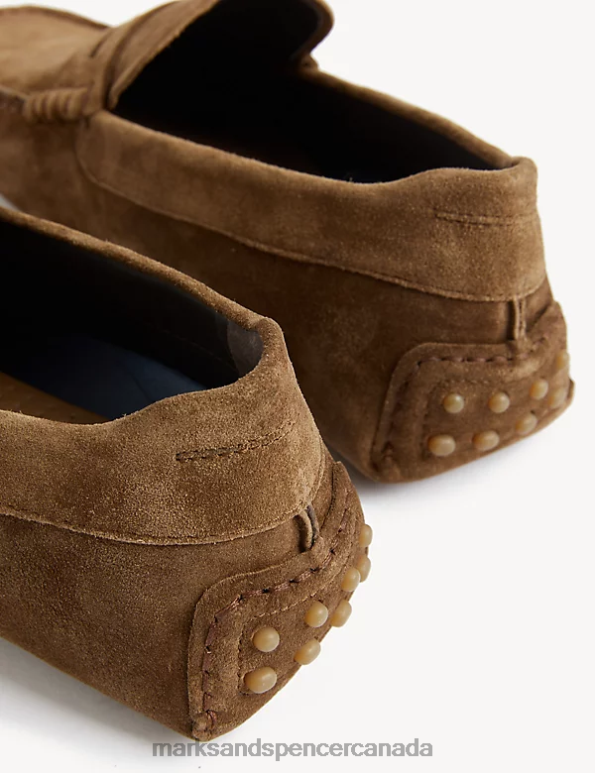 Marks and Spencer sale - Men Dark Tan Footwear Marks & Spencer Suede Driving Shoes 20VTD5854