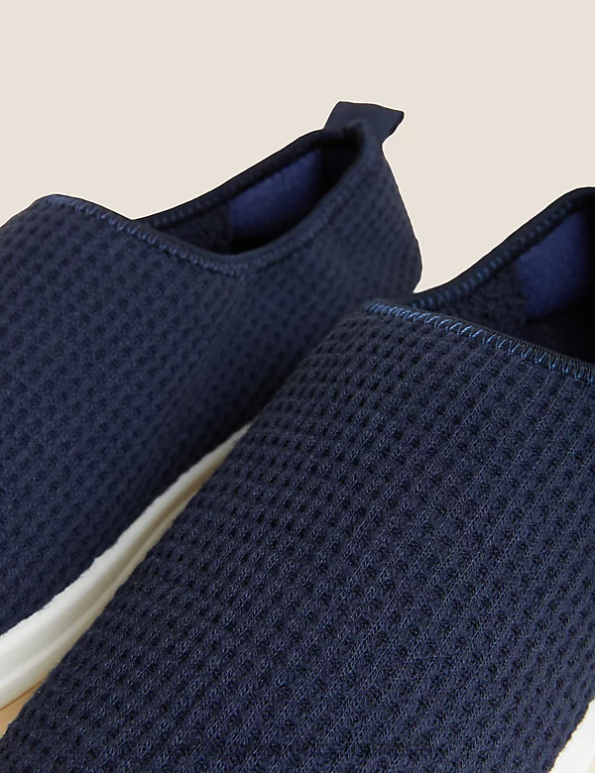 Marks and Spencer sale - Men Navy Footwear Marks & Spencer Waffle Mule Slippers with Freshfeet 20VTD7294
