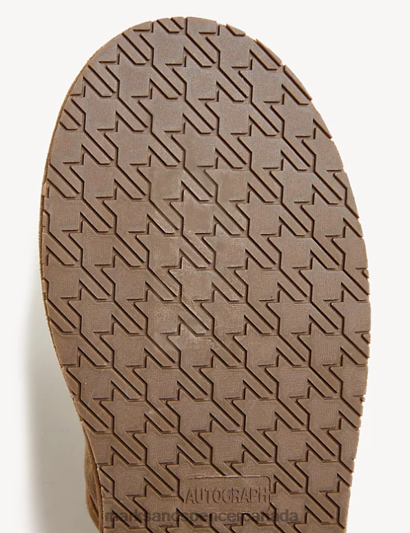 Marks and Spencer near me - Men Tan Footwear Marks & Spencer Suede Mule Slippers with Freshfeet 20VTD6837