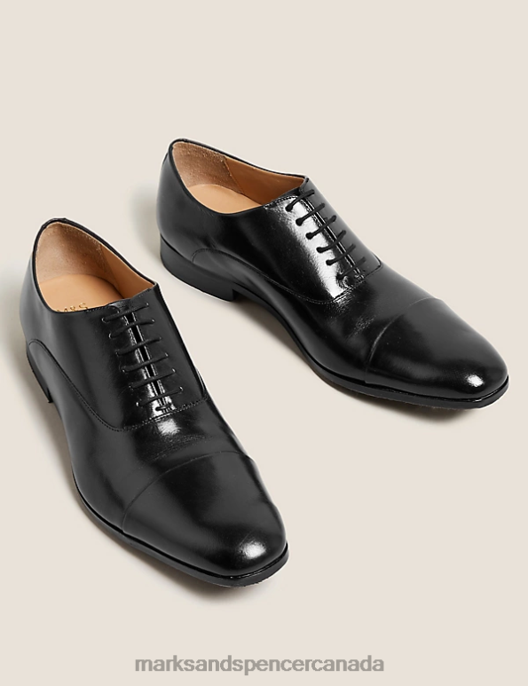 Marks and Spencer Canada - Men Black Footwear Marks & Spencer Leather Oxford Shoes 20VTD7136