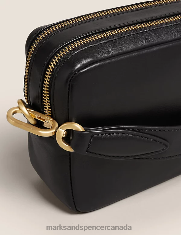 Marks and Spencer Canada - Women Black Accessories Marks & Spencer Leather Cross Body Camera Bag 20VTD3156