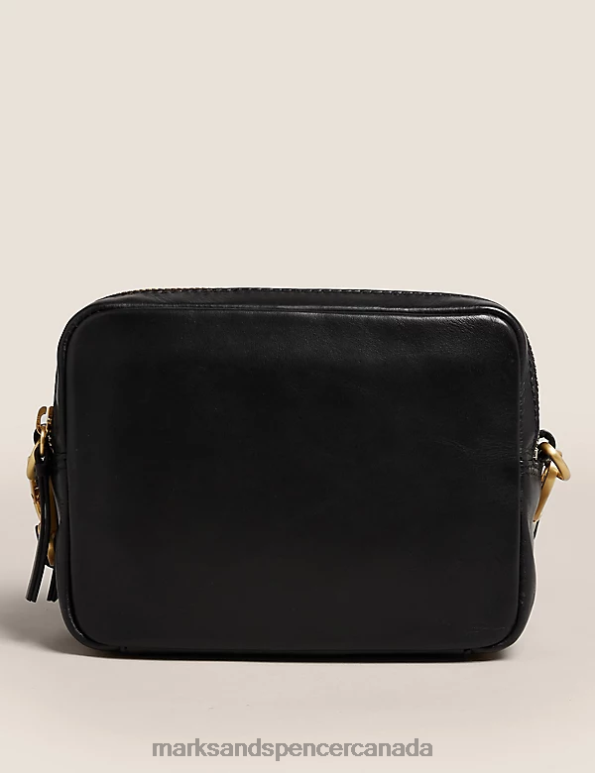 Marks and Spencer Canada - Women Black Accessories Marks & Spencer Leather Cross Body Camera Bag 20VTD3156