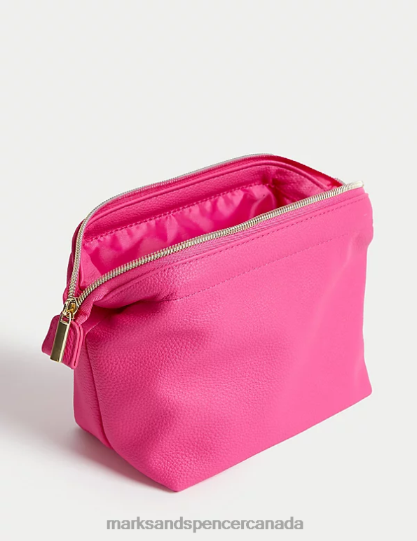 Marks and Spencer near me - Women Hot Pink Accessories Marks & Spencer Faux Leather Make-Up Bag 20VTD3679