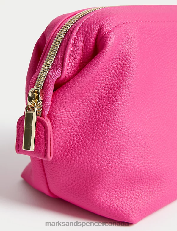 Marks and Spencer near me - Women Hot Pink Accessories Marks & Spencer Faux Leather Make-Up Bag 20VTD3679