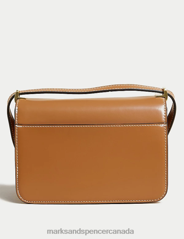 Women Latte Accessories Marks & Spencer Faux Leather Cross Body Bag 20VTD1294 - Marks and Spencer outlet