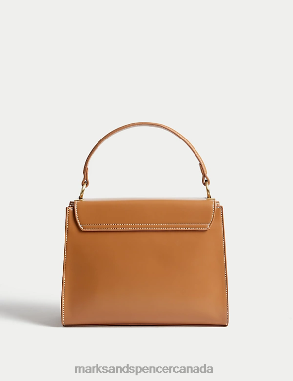 Marks and Spencer sale - Women Latte Accessories Marks & Spencer Faux Leather Top Handle Tote Bag 20VTD271