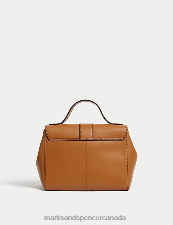 Women Latte Accessories Marks & Spencer Leather Top Handle Cross Body Bag 20VTD3309 - Marks and Spencer Canada locations