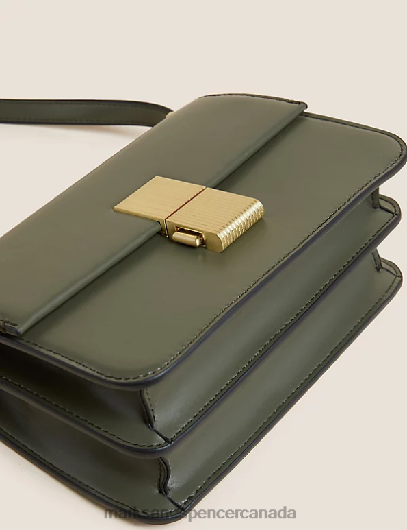 Women Light Khaki Accessories Marks & Spencer Faux Leather Cross Body Bag 20VTD934 - Marks and Spencer online