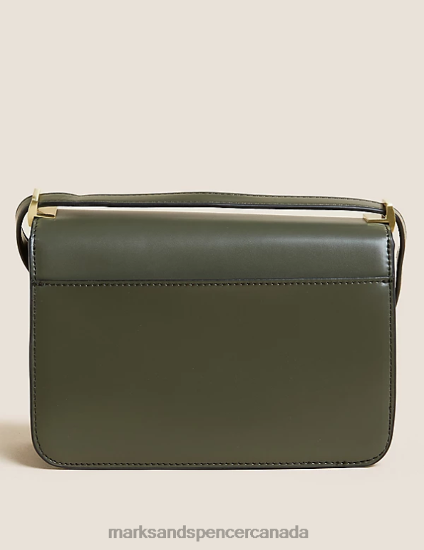 Women Light Khaki Accessories Marks & Spencer Faux Leather Cross Body Bag 20VTD934 - Marks and Spencer online