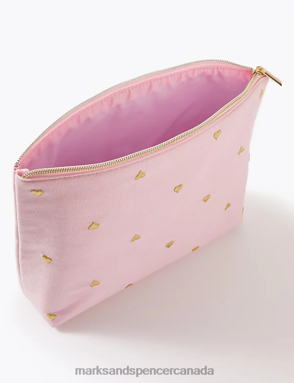 Women Pink Accessories Marks & Spencer Heart Make-Up Bag 20VTD3310 - Marks and Spencer outlet