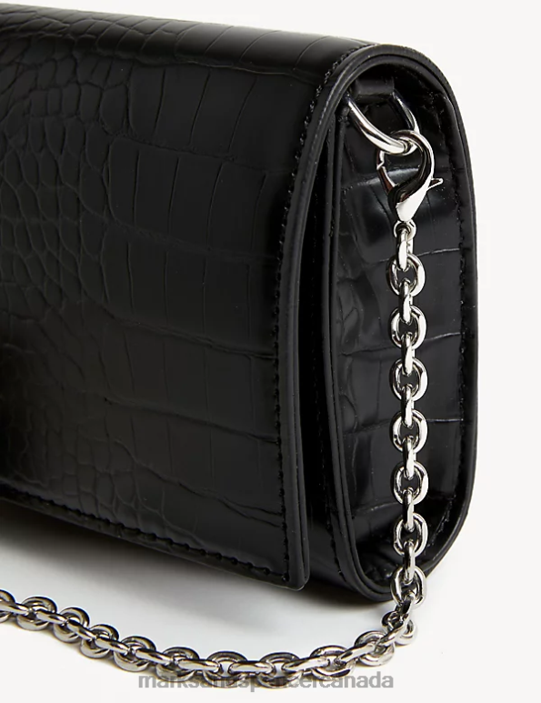 Women Black Accessories Marks & Spencer Foldover Clutch 20VTD2718 - Marks and Spencer Canada locations