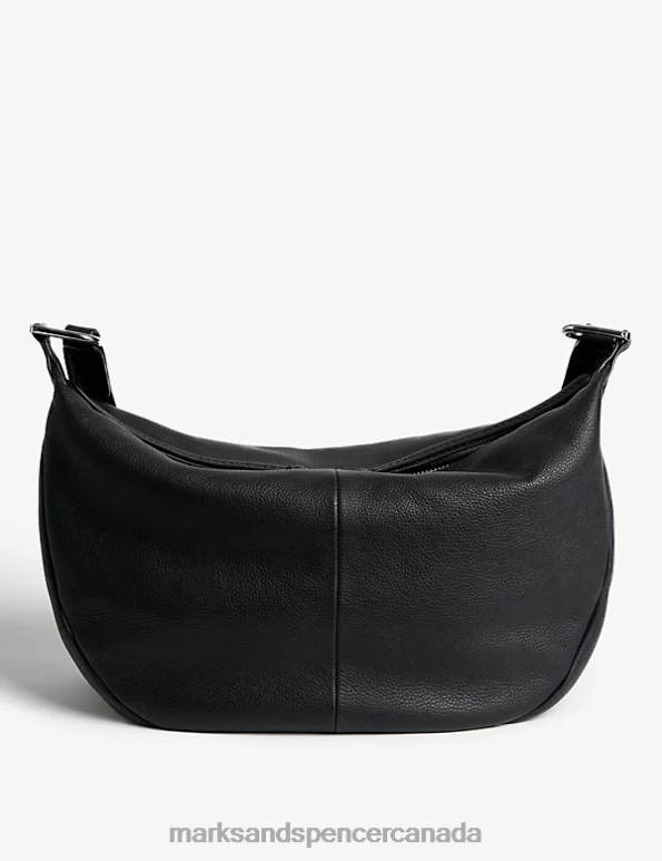Women Black Accessories Marks & Spencer Leather Double Zip Cross Body Bag 20VTD2504 - Marks and Spencer online