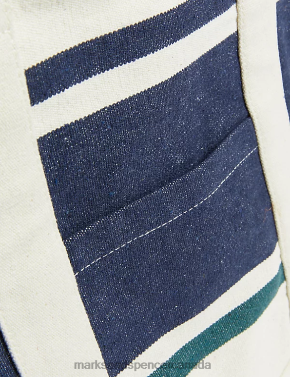 Women Blue Mix Accessories Marks & Spencer Canvas Striped Tote Bag 20VTD2733 - Marks and Spencer outlet