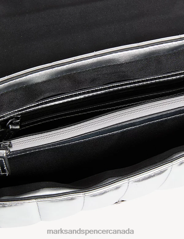 Marks and Spencer sale - Women Silver Accessories Marks & Spencer Quilted Chain Strap Shoulder Bag 20VTD2885