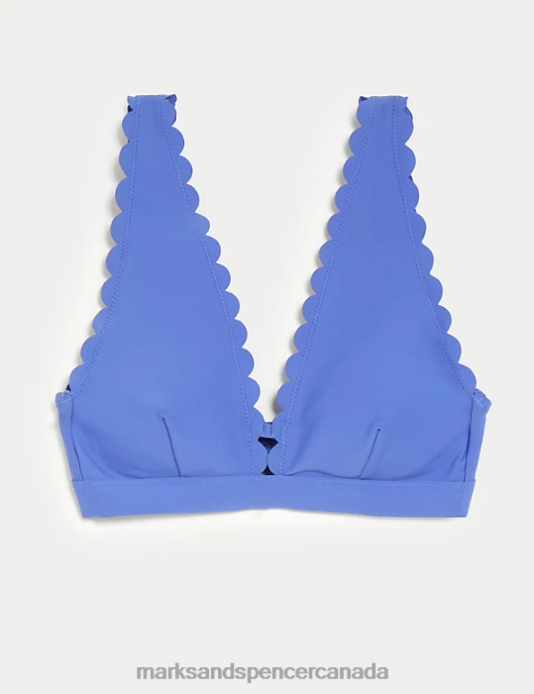 Marks and Spencer near me - Women Lupin Clothing Marks & Spencer Neoprene Padded Scallop Plunge Bikini Top 20VTD2396