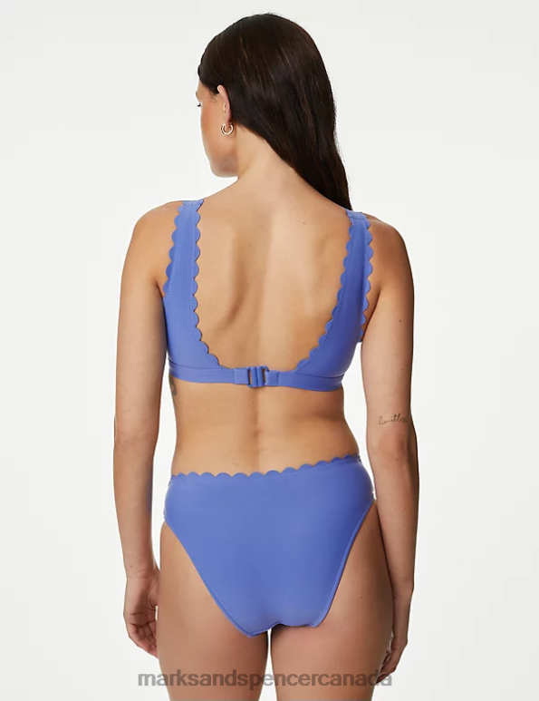 Marks and Spencer near me - Women Lupin Clothing Marks & Spencer Neoprene Padded Scallop Plunge Bikini Top 20VTD2396