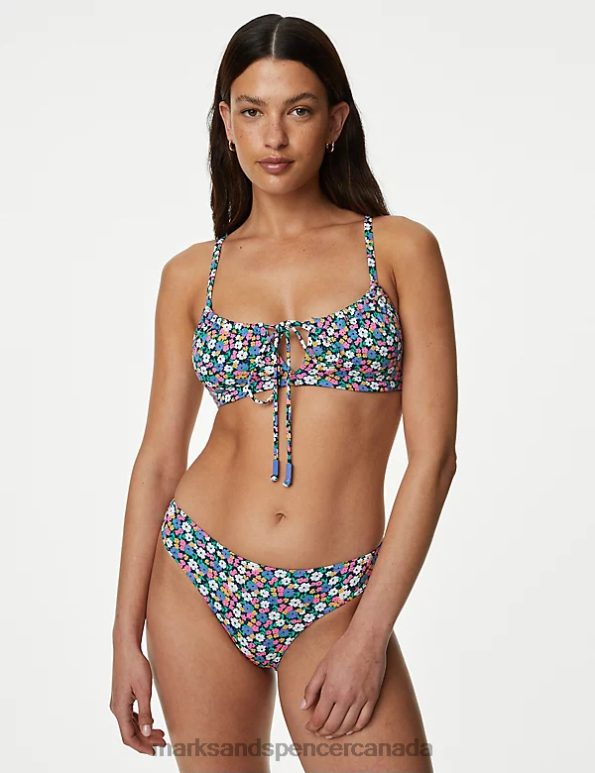 Marks and Spencer Canada - Women Multi/Brights Clothing Marks & Spencer Floral Padded Bandeau Bikini Top 20VTD2358