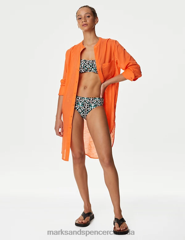 Marks and Spencer near me - Women Multi Clothing Marks & Spencer Printed Padded Bandeau Bikini Top 20VTD3387