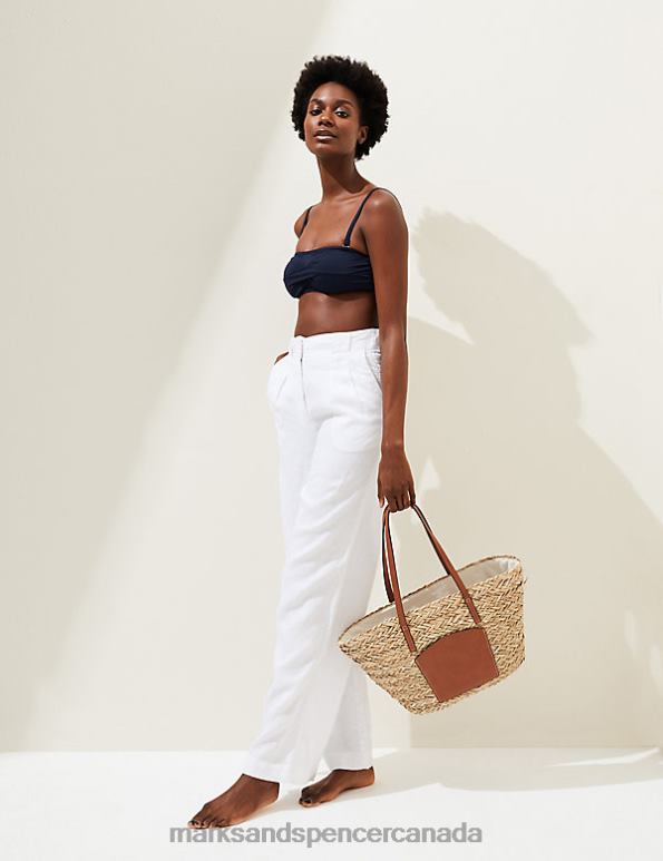 Marks and Spencer sale - Women Navy Clothing Marks & Spencer Padded Bandeau Bikini Top 20VTD1833