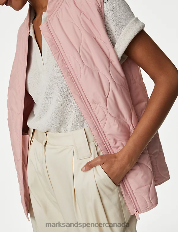 Women Antique Rose Clothing Marks & Spencer Recycled Thermowarmth Lightweight Quilted Gilet 20VTD2355 - Marks and Spencer online