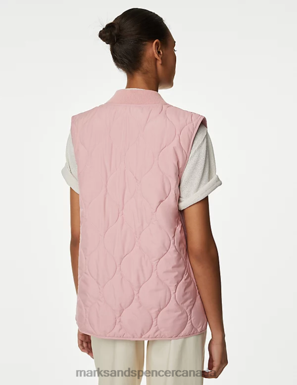 Women Antique Rose Clothing Marks & Spencer Recycled Thermowarmth Lightweight Quilted Gilet 20VTD2355 - Marks and Spencer online