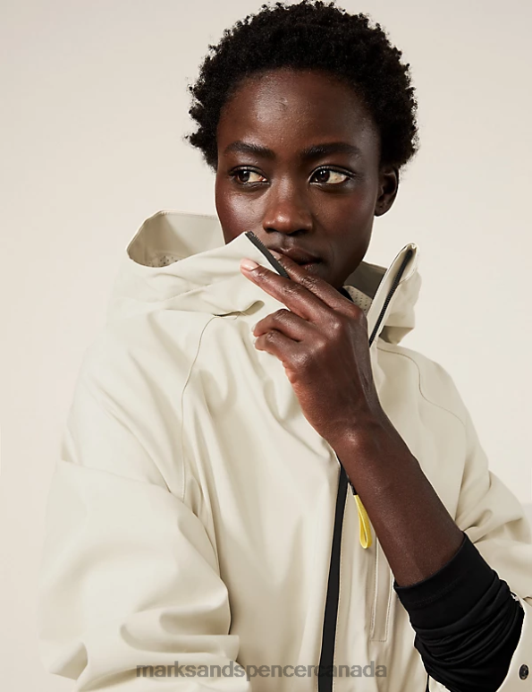Women Beige Clothing Marks & Spencer Stormwear Ultra Hooded Longline Parka Coat 20VTD1755 - Marks and Spencer Canada locations