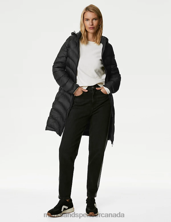 Marks and Spencer near me - Women Black Clothing Marks & Spencer Feather & Down Stormwear Puffer Coat 20VTD1516
