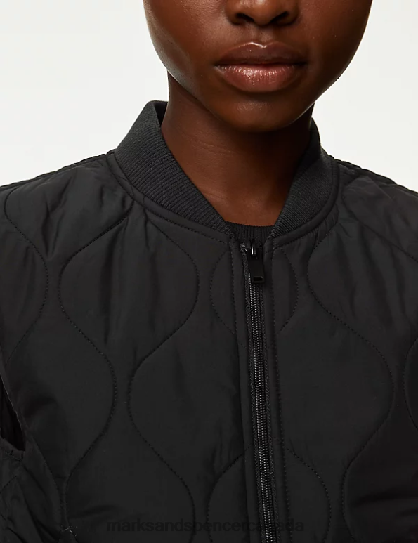 Women Black Clothing Marks & Spencer Recycled Thermowarmth Lightweight Quilted Gilet 20VTD2022 - Marks and Spencer Canada locations