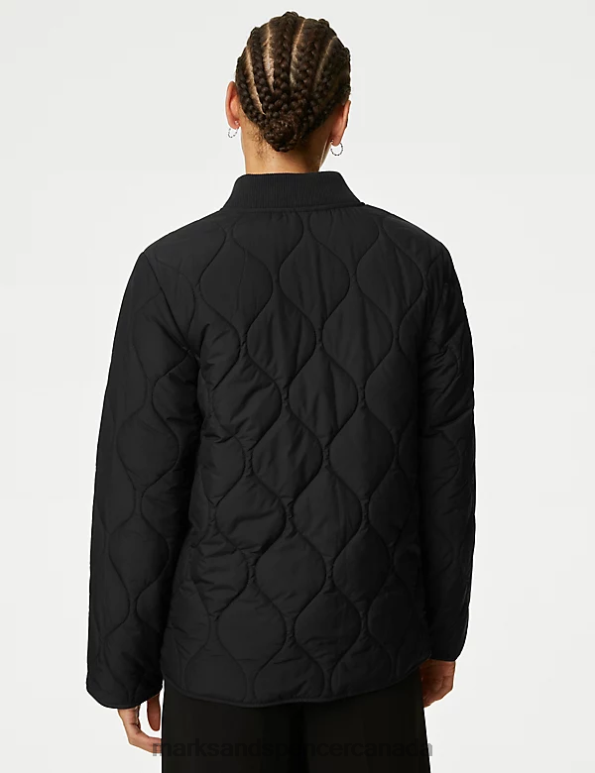 Marks and Spencer near me - Women Black Clothing Marks & Spencer Recycled Thermowarmth Lightweight Quilted Jacket 20VTD2089