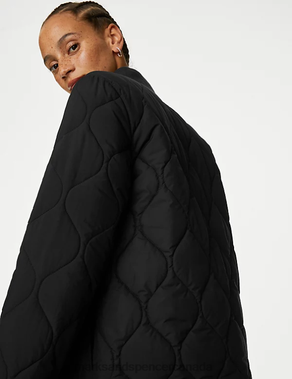 Marks and Spencer near me - Women Black Clothing Marks & Spencer Recycled Thermowarmth Lightweight Quilted Jacket 20VTD2089