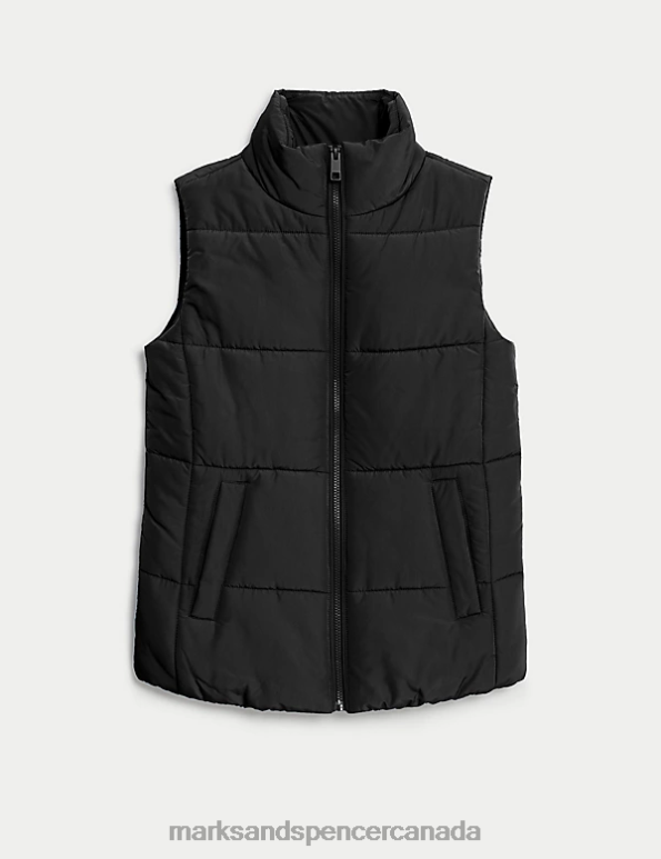 Marks and Spencer sale - Women Black Clothing Marks & Spencer Recycled Thermowarmth Puffer Gilet 20VTD462