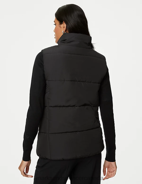 Marks and Spencer sale - Women Black Clothing Marks & Spencer Recycled Thermowarmth Puffer Gilet 20VTD462