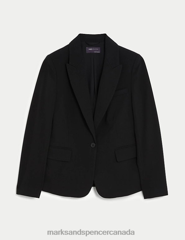 Women Black Clothing Marks & Spencer Slim Single Breasted Blazer 20VTD408 - Marks and Spencer Canada locations
