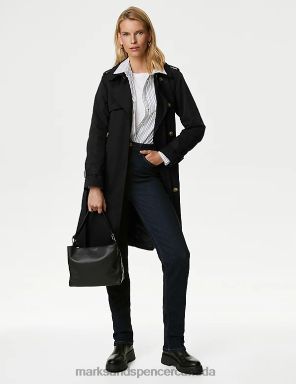 Marks and Spencer sale - Women Black Clothing Marks & Spencer Stormwear Double Breasted Trench Coat 20VTD1317