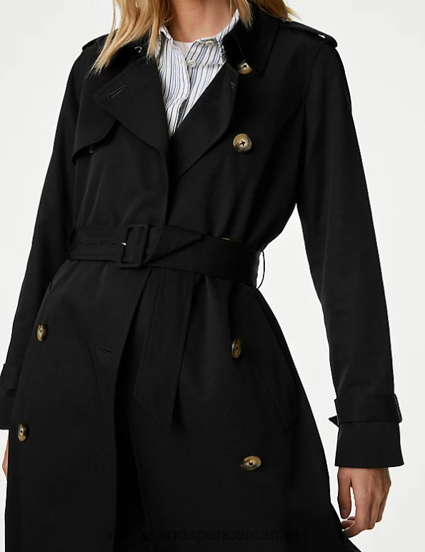 Marks and Spencer sale - Women Black Clothing Marks & Spencer Stormwear Double Breasted Trench Coat 20VTD1317