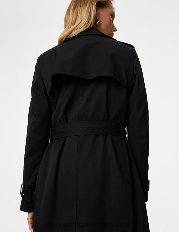 Marks and Spencer sale - Women Black Clothing Marks & Spencer Stormwear Double Breasted Trench Coat 20VTD1317