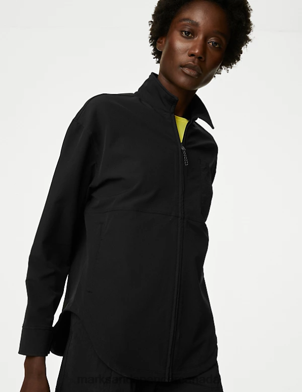 Marks and Spencer near me - Women Black Clothing Marks & Spencer Stormwear Longline Shacket 20VTD1098